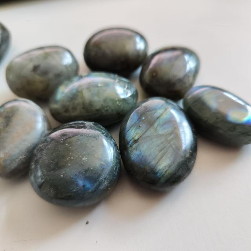 1 st Naturfärg Äkta Labradorit Original Labradorit Månsten Naturstenar Ornament Månsten Hemdekoration Sten