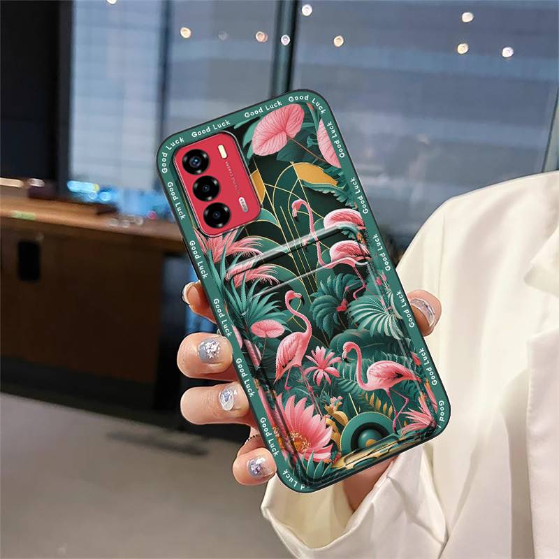 Graffiti Fashion Design Phone Case For ZTE Blade V40 Vita/A72 Anti-dust Waterproof Card Bag Full Wrap Dirt-resistant TPU