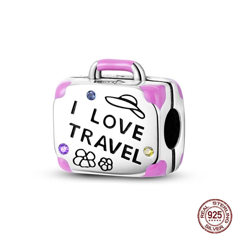 Copper Purple Series Pony Bear Butterfly Shape Charm Beads For 3Mm Original Bracelet Diy Women Jewelry Gift