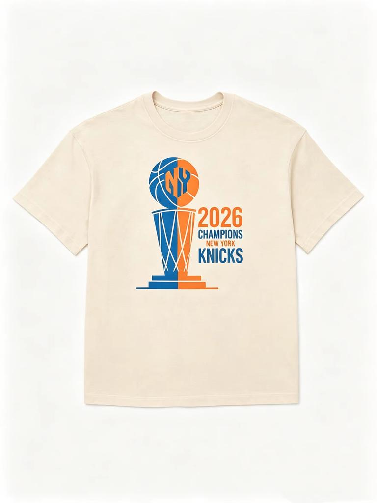 2026 NY Knicks Champions New York Knicks Finals Collection Fans T-Shirt Summer New Men Women Cotton Oversized Unisex Harajuku High Quality