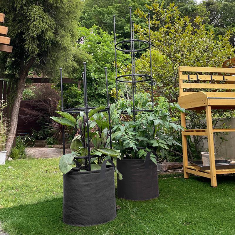 5pcs/set Felt Grow Bags Vegetable/Flower/Plant Grow Bags Thickened Non-Woven Grow Bags Large Aeration Fabric Pots with Handles