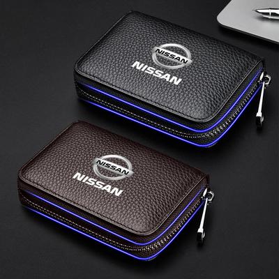 1Pcs Leather Car Driver's License ID Card Bank Card Wallet Car Styling For Nismo Tiida Teana ALTIMA SYLPHY MURANO KICKS QASHQAI