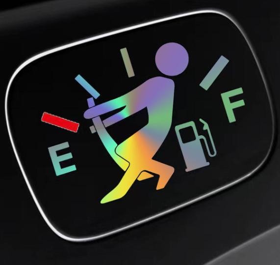 Car Sticker Hot Girl Car Pull Fuel Tank Stickers Cool Car Waterproof Sticker Pull Fuel Consumption Decal for Car Accessories