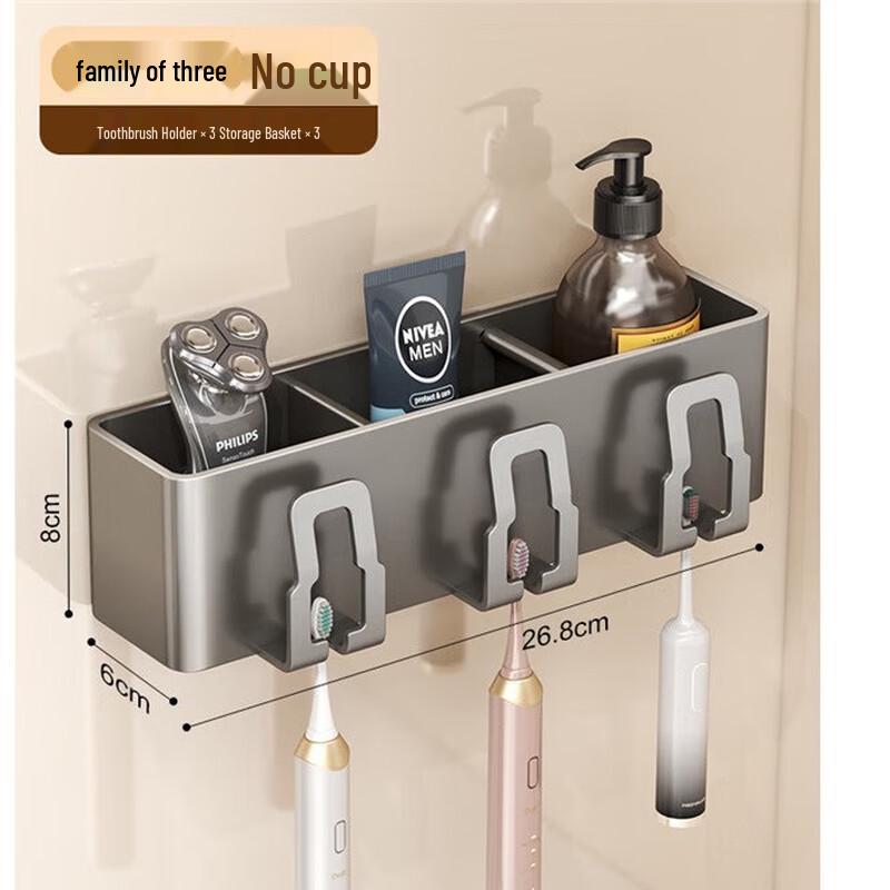 Xuan Yong Detachable 3-Person Toothbrush Holder Set