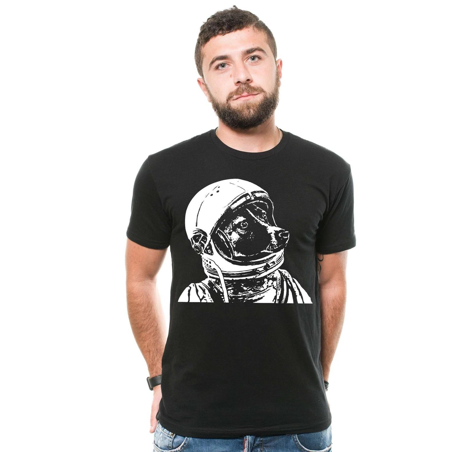Astronaut Dog Shirt Space Dog T-Shirt Astronaut Laika Tee Shirt Dog Shirts M