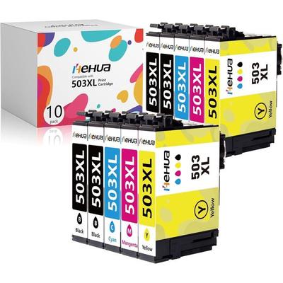 Tintenpatronen 503XL - TRAHOO - Kompatibel mit Epson - 5 Stück - Mehrfarbig - Hohe Qualität