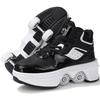 Roller Skates 6-15 Years Old Four-wheel Deformation Can Walk Can Skate Skates Girl Runaway Shoes