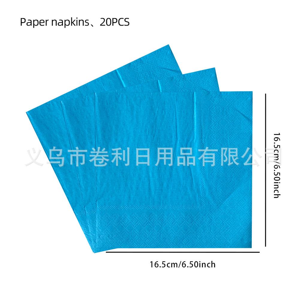 Custom Printing Solid Color Bronzing Logo Tissue Handkerchief Paper All Kinds Of Festivals Birthday Party Exhibition Napkin Decoration