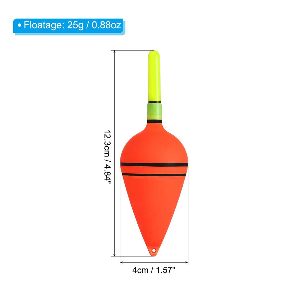 PATIKIL 0.88oz Lighted Fishing Slip Bobber Pack of 4 Green