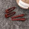 Vintage Red Duckbill Clip New French Hairpin  Retro Side Part Hair Clip with Non-Slip Teeth Elegant Forehead Bangs Barrettes