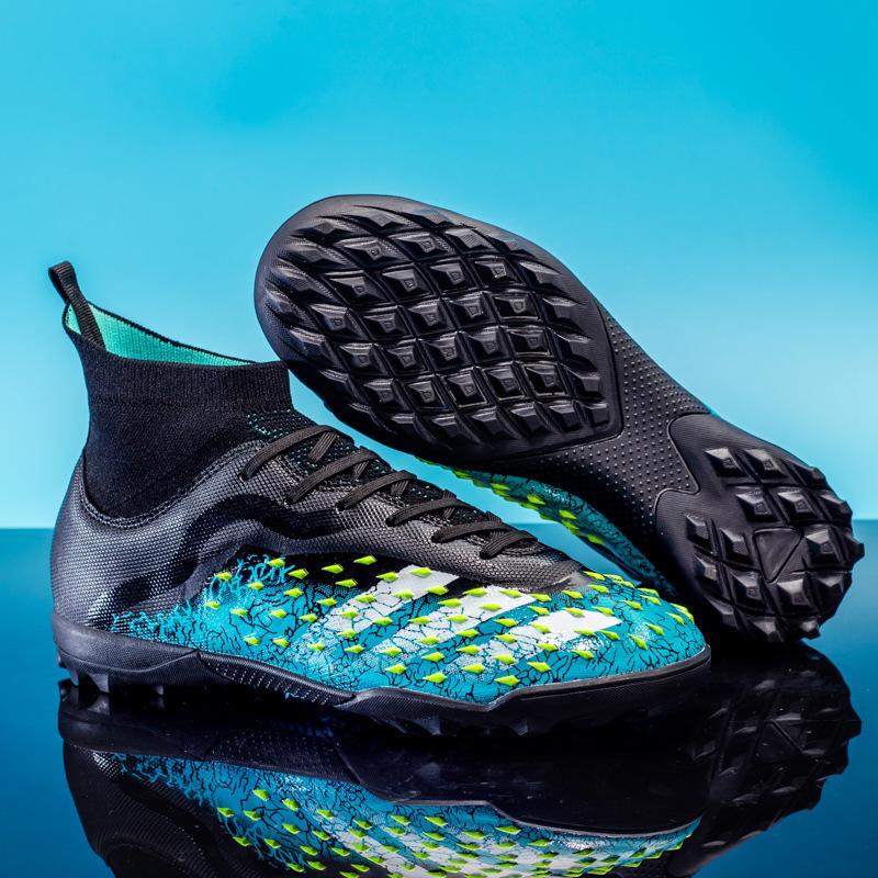 Scarpe da Calcio High-Top per Ragazzi e Ragazze Ag Chiodi Lunghi Tf Chiodi Spezzati Scarpe da Allenamento per Competizione