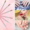 11PCS Nail Art Brushes & Nail Dotting Tools,Double Ended Tipped Silicone Nail Tools,Gel Polish Brush,Liner Brush,Dotting Pen for Home Salon DIY Kit