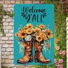 Sunflower Metal Wall Poster, Rustic Kitchen Decor