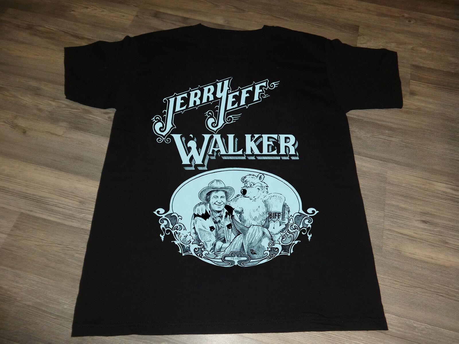 Jerry Jeff Walker Black Cotton Classic MEN T-Shirt S-5XL S
