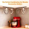Set of 4 Plastic Mixer Accessory Hanger Organizes Blender Tool and Scrapers with Secure Countertop Mounting for Kitchen