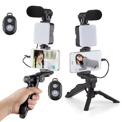 AY-49 Mobile Phone Live Broadcast Kit Selfie Stick Stand Mobile Phone Selfie Stick Video Vlog Tiktok Tripod with Micro and Light