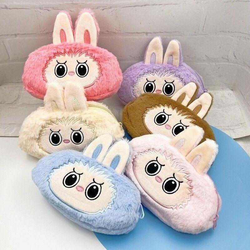 Tegneserie penal søt plysj sminkepose student stor kapasitet oppbevaringspose for skrivesaker