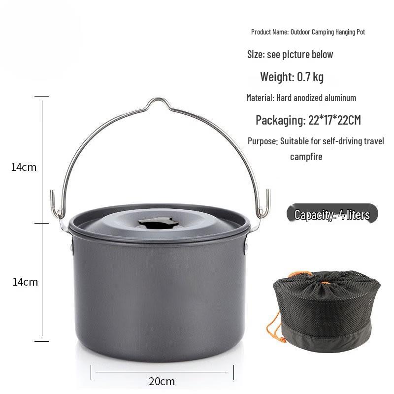 OLOEY Camping Hanging Non-Stick Pot