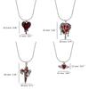 Fashionable Heart Pendant Necklace Handmade Love Cross Neckchain Stylish Clavicle Chain for Women Girls Elegant Choker