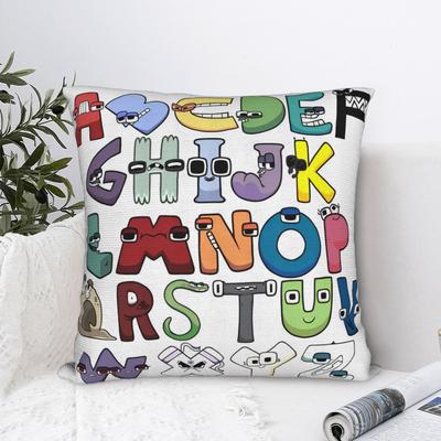 Printed Alphabets English Cartoon Lores Pillowcase Cushion Cover Decorations Villain Letter ABC Throw Pillow Case Cover Chair