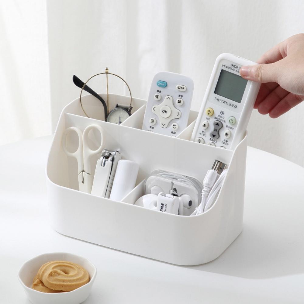 Multifunctional 5-grid Large Capacity Desktop Storage Box Partitioned Office Supplies Storage Box Cosmetics Organizer Container
