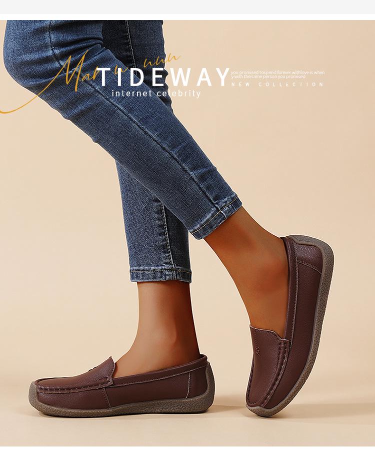 2025 Women's Casual Loafers: Comfortable Soft Sole & Upper, Plus Size, Bean Shoes