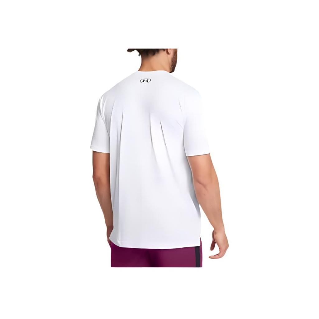 Under Armour Johnson Serisi Desenli Esnek Antrenman Tişörtü Erkek Üst Beyaz 1386891-100