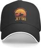 Old Man On A Jet Ski Sunset Graphic Baseball Cap Polyester Adjustable Cool Hat for Men Women