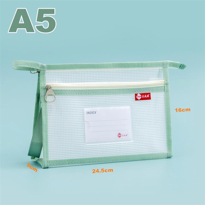 Waterproof Double-Layer Document Bag for A4/A5 Papers - Large Capacity Student Homework Organizer