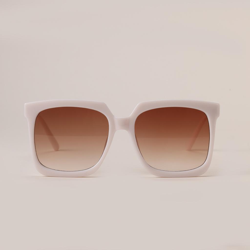 Ochelari 3555 Ochelari de soare pătrați cu ramă mare, culoarea carapacei de broască țestoasă, bej, pentru femei, ochelari de soare pentru bărbați