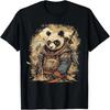 Retro Japanese Culture Graphic Lover Samurai Panda Art T-Shirt