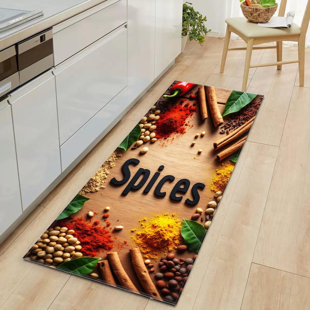 Kitchen Seasoning Floor Mat Anti-Slip Oil Absorbing Kitchen Floor Mat Bathroom and Shower Floor Mat Home Decoration