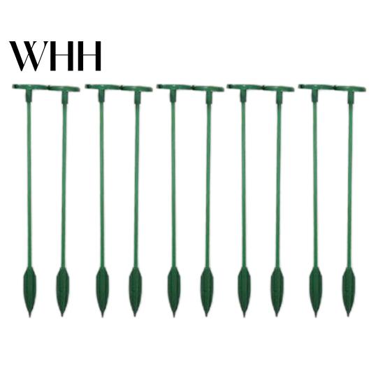 Twist Prevention Plant Support Stake 10Pcs Stakes Slot Design Easy to Use Versatile Application Indoor Heavy Rain Flower Stand Outdoor Single