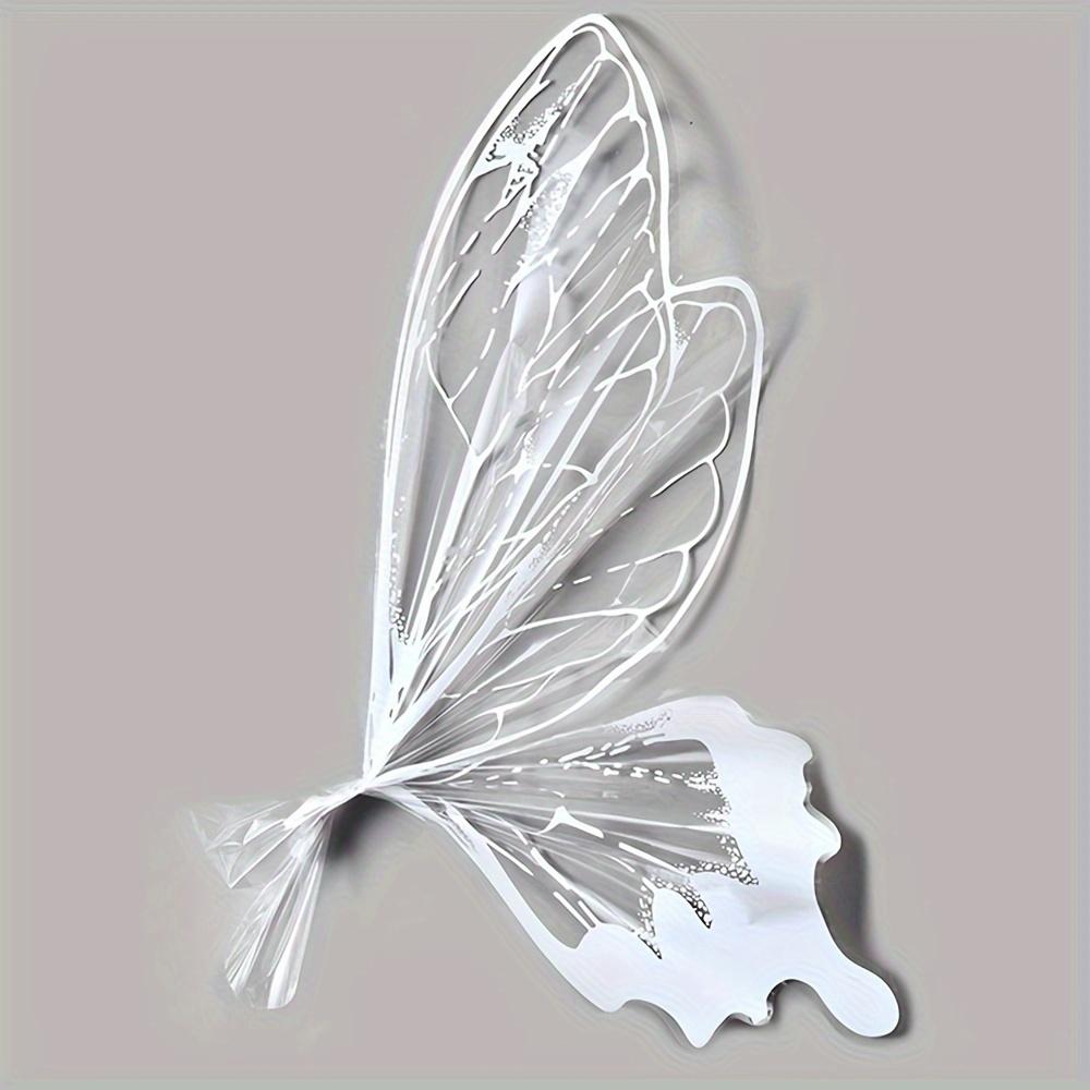 20Sets/40Sheets of Floral Wrapping Paper with Crystal Butterfly Patterns,Waterproof DIY Materials for Valentine'S Day flower box