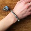 Real Gray Labradorite Bead Bracelet Men Women Fashion Natural Stone Flash Stone Bracelet with Original Natural Crystal Jewelry