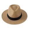 Men's and Women's Summer Straw Fedora - Sunshade Panama Beach Hat with Sunscreen Protection