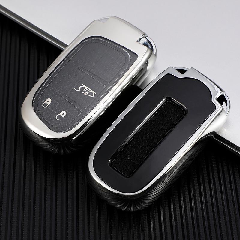 Compatible Key Cover for Jeep Compass, Renegade, Grand Cherokee & Dodge