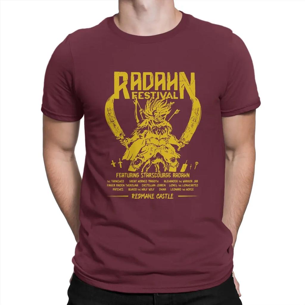 Men's T-Shirt Festival Radahn Awesome Pure Cotton Tees Short Sleeve DARK SOULS T Shirts O Neck Clothes Graphic Printed
