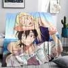 1PC Summer time Rendering Print Flannel Blanket, High quality All Seasons, Home Decor, Warmth and Comfort, Perfect for Christmas Gifts