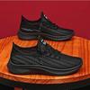 Neue leichte, atmungsaktive Mesh-Laufschuhe für Herren im Sommer – schwarzes, trendiges Design