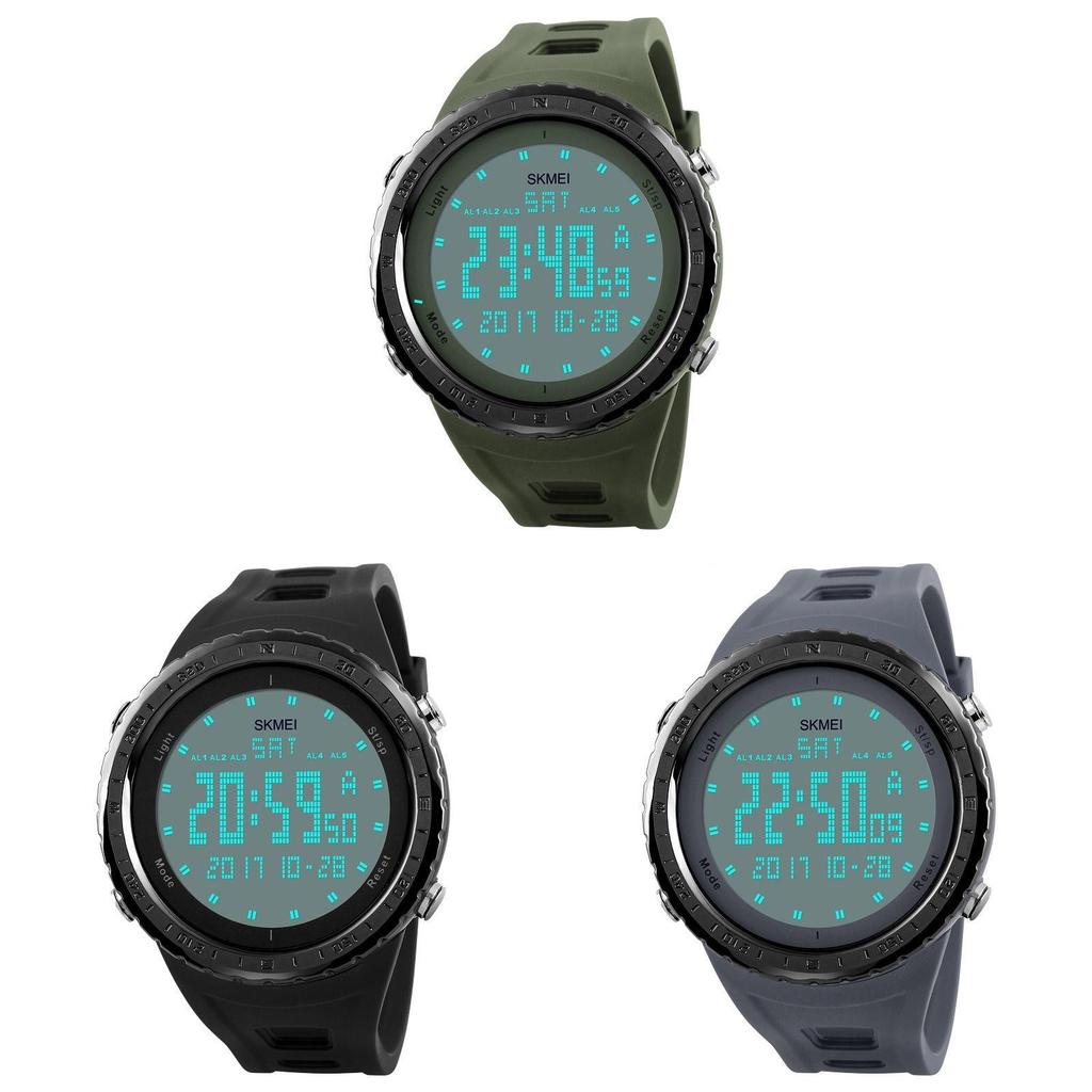 Skmei Men Led Digital Alarm Sport Watch With Premium Quality Silicone Strap And Timeless Design