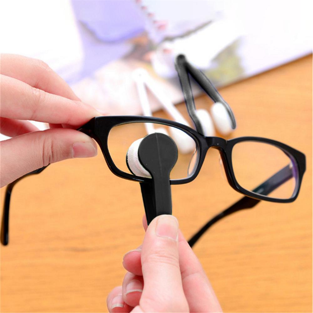 1 Stück Neue Kreative Doppelseitige Tragbare Multifunktionale Brillenputz-Rub Sonnenbrillen Brillen Mikrofaser Reiniger Bürsten Wischen