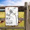 Dandelion Tin Sign 8x12 Inch Motivational Quote Metal Wall Art Rustic Home Decor
