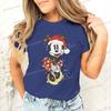 Women Men Mickey Minnie Christmas Shirt Cartoon Graphic Merry Christmas Couple Matching Tshirts