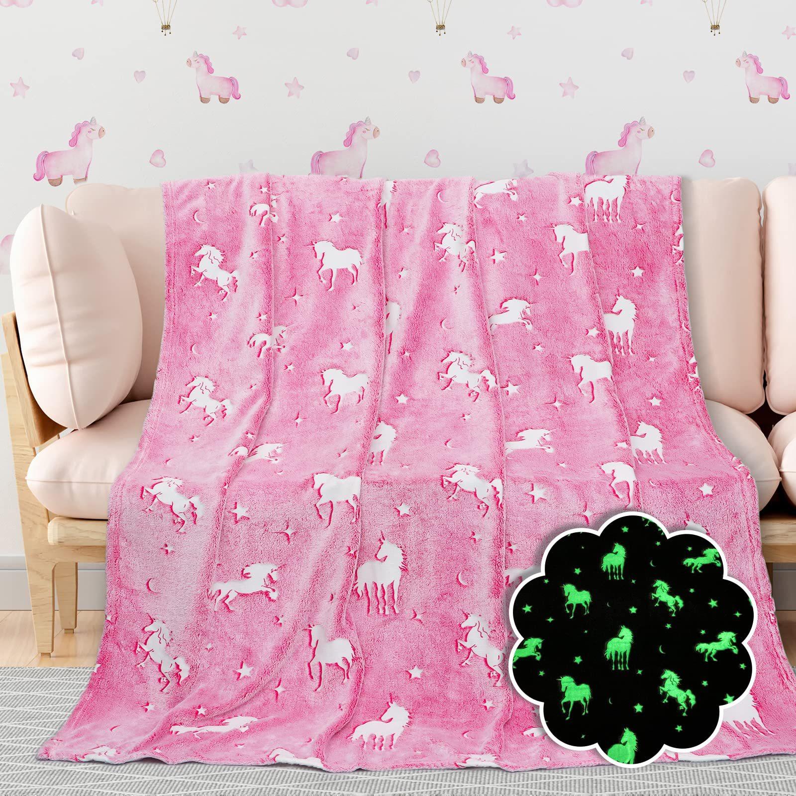 

Luminous Blanket Cartoon Monkey Surfing Pattern Soft Plush Throw Blanket for Sofa Bed Room 130x150cm розовый
