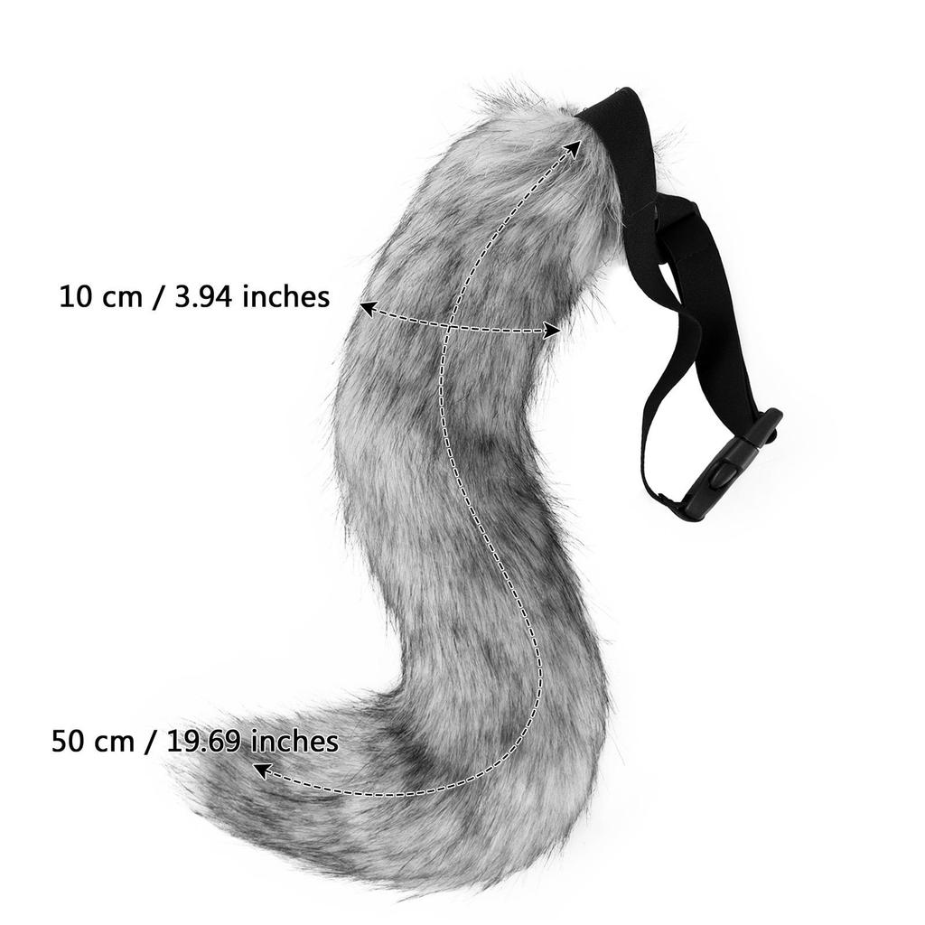 Halloween Beastman Cat-Fox Plush Mask & Gloves Cosplay Set
