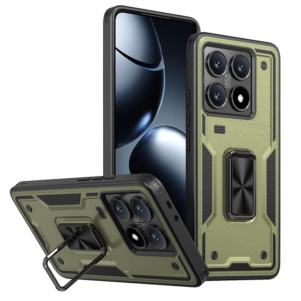 For Xiaomi 14T Pro Case/Mi 14T 5G Shockproof Magsafe Phone Case Car Magnetic Bracket Protective Cover TPU+PC
