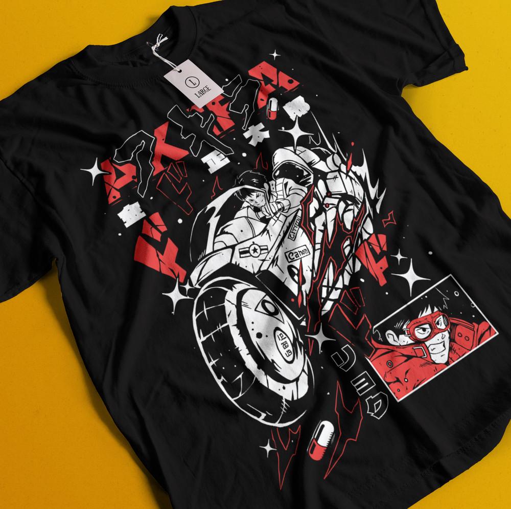 Akira Tshirt Kaneda Shirt Tetsuo T-Shirt Kei Tee Anime Manga Rider Shotaro Shima