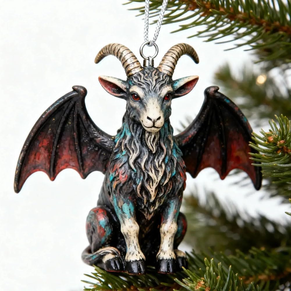 Kryptidový adventní kalendář 2025, 24 dní odpočítávání do Vánoc s 24 různými 2D kryptidovými ozdobami pro výzdobu stromku a pro fanoušky kryptidů