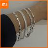 100% Solid 925 Sterling Silver Metal Bracelet for Women Vintage Handmade Simple Chain Bracelet Birthday ChristmasGift